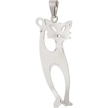 Přívěsek Stříbrný přívěšek kočka STRZ0915F