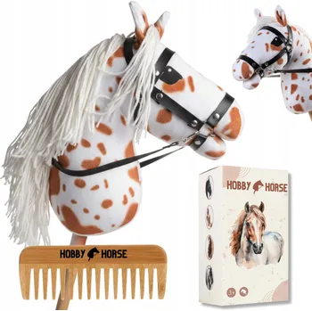 Hobby horsing HOBBY HORSE KŮŇ NA TYČI A3 HLAVA KONĚ NA TYČI S HŘÍVOU + HŘEBEN