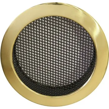 Větrací mřížka HSF Kruhová krbová mřížka 100 mm mosaz