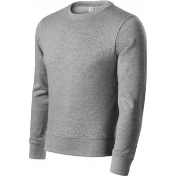Pánská mikina PÁNSKÁ MIKINA MALFINI bez kapuce ZERO Rovný Střih šedá vel 3XL