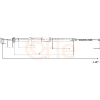 Lanko parkovací brzdy Lanovod parkovací brzdy COFLE 92.12.0702