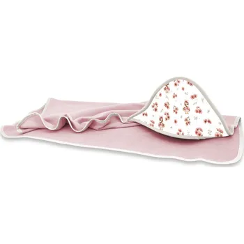 Dětská osuška 100x100cm, froté bavlna, Kačenky - bílá, pudrově růžová