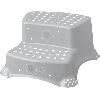 Nočník Stolička - schůdky s protiskluzem Baby Star - šedé