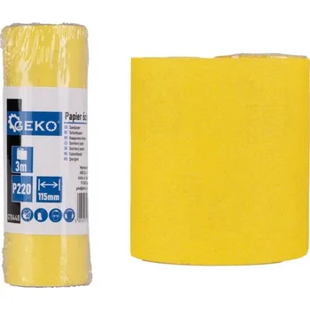 Brusný papír Brusný pás 115mm, role 3m, P220 GEKO 0.050 Kg HOBY Sklad3 G78448 (0.050 Kg HOBY Sklad3 G78448)