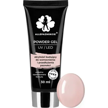 Přípravek na nehty ALLEPAZNOKCIE Akrylgel Powder Gel stavební Hema/DiHema free 30ml Nude