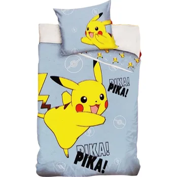 Povlečení Dětské povlečení 160x200cm Pikachu modré