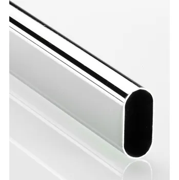 Hettich 47615 šatní tyč oválná 30/15/2000 mm chrom