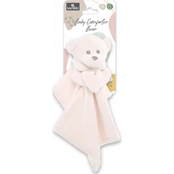 plyšák Plyšový Mazlíček Přítulníček a usínáček pro miminka, plyšový medvídek Lorelli béžový