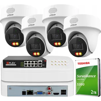 Bezpečnostní kamera Monitorovací systém pro 4 otočné kamery 4MPx DAHUA IPC-PT1439H-PV Dual Light Audio