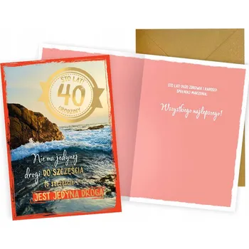 Příležitostná Karta s Obálkou - Přání k Narozeninám 40