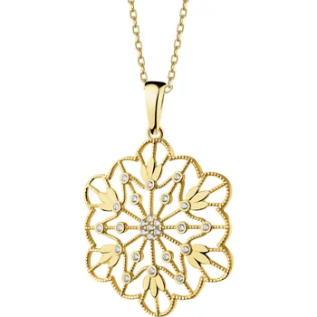 Přívěsek Zlatý přívěsek se zirkony - rozeta - AP541-6692