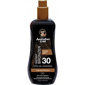 Přípravek na opalování Australian Gold opalovací gel s bronzerem SPF 30, 237 ml.