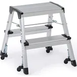 Corping Hliníkové skládací schůdky s kolečky, oboustranné, výška 420 mm