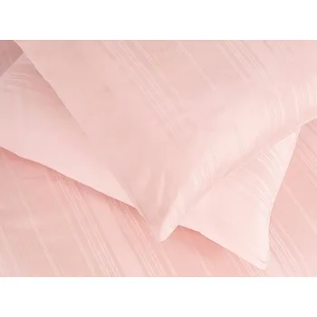 Povlečení Dreamy Linens Povlečení damaškové, růžové Jemný proužek