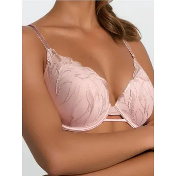 Podprsenka Sinsay - Push-Up podprsenka s vyšívanou krajkou a ozdobnými zády - růžová - 174FX-30X - 174FX-30X-70C