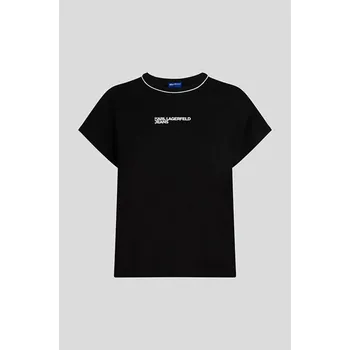 Dámské tričko TRIČKO KARL LAGERFELD JEANS KLJ DRAPEY LOGO TEE BLACK