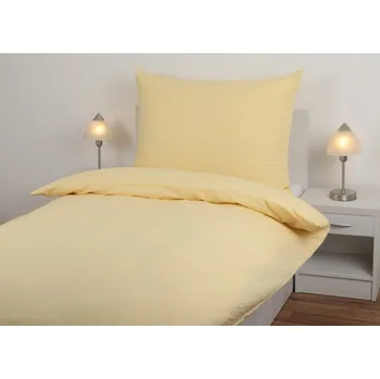 Povlečení JAN peří Krepové povlečení - žluté - Krepové povlečení - žluté - souprava povlečení 70x90 + 140x200