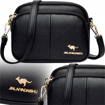 Kabelka Kabelka psaníčko EdiBazzar , eko kůže černá