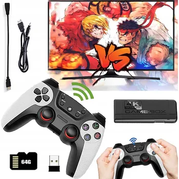 Herní konzole EMULÁTOR HERNÍ KONZOLE TV S AŽ 20000 HRAMI 4K HDMI DVA JOYSTICKY K9