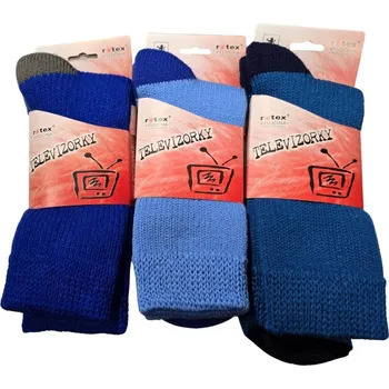 Dámské ponožky Televizorky dámské teplé ponožky 42-43 modrá