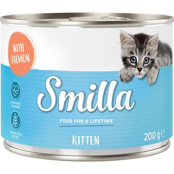Krmivo pro kočku 6x200g Smilla Kitten - losos