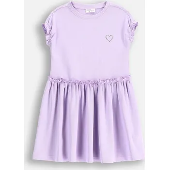 Dámské šaty Šaty pro dívku fialové s krátkým rukávem velikost 116 Coccodrillo WC5