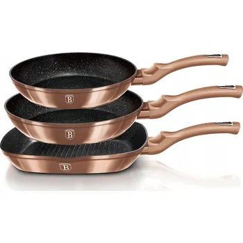 Pánev Tradiční pánev Berlinger Haus Metallic Line Rose Gold Edition 24 cm s mramorovým povrchem