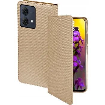 Pouzdro na mobilní telefon Flipové pouzdro RCBR pro Motorola Moto G84 5G SMART MAGNET zlaté