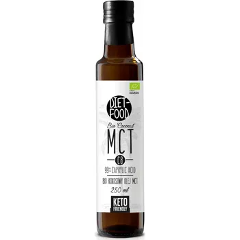 Rostlinný olej Kokosový MCT olej C8 99% kyselina kaprylová BIO 250 ml DIET FOOD