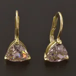 Goldpoint Zlaté náušnice broušené růžové zirkony Váha: 3.05 g