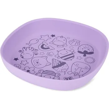 dětská jídelní sada Talířek Skip Hop fialový silikonový