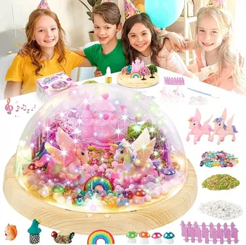 Obraz LED PĚSTOVÁNÍ KRYSTALŮ KREATIVNÍ EDUKAČNÍ SADA AKVÁRIUM JEDNOROŽEC DIY