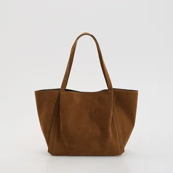 Kabelka Reserved - Shopper kabelka z umělé semiše - zlatavá hnědá - 718FC-82X - 718FC-82X-ONE