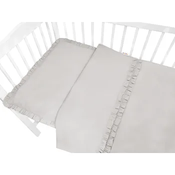 mantinel do postýlky 2-dílné bavlněné povlečení, Royal - šedá, 135 x 100 cm