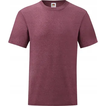 Pánské tričko Pánské TRIČKO FRUIT OF THE LOOM VALUE, vínová melanž, velikost XL