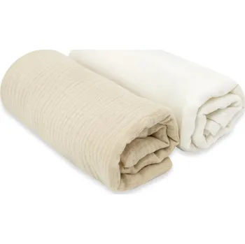 Plena Mušelínové pleny Nature, 80x80, béžová, smetanová - 2ks