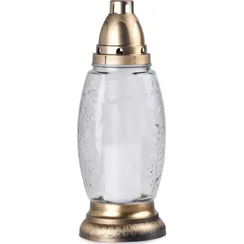 Svíčka Hřbitovní sklo 28,5 cm vklad 100g 36h. větvička 562 gram