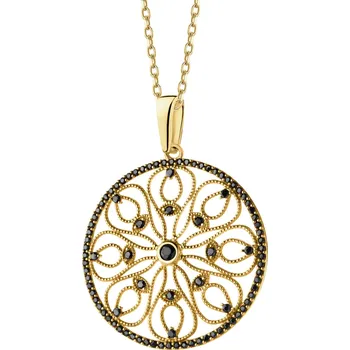 Přívěsek Zlatý přívěsek se zirkony - rozeta - AP541-6452