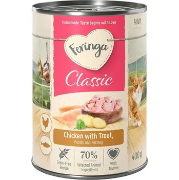Krmivo pro psa Feringa Classic Vlhké Krmivo krmivo s příchutí kuřete a pstruha 400 g