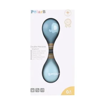 Dřevěná hračka Viga dřevěná dvojitá rumbakoule Slon modrá