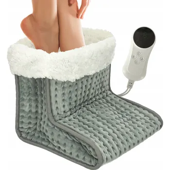 Elektrický ohřívač nohou ve tvaru boty, měkký vyhřívací návlek na nohy + ovladač, 9 úrovní