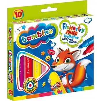 Fixy Popisovače Fixy Školní, Trojúhelníkové, Jumbo, 10 barev Bambino