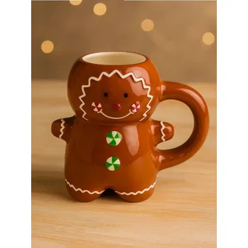 Sinsay - Hrnek ve tvaru perníkového panáčka - hnědá - 228GI-88X - 228GI-88X-ONE