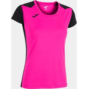 Dámské běžecké tričko Joma Record II fluor pink/černá XL