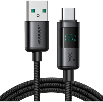 JOYROOM S-A16 Pro opletený nabíjecí a datový kabel - USB-A na USB-C - 1,2 m - černý