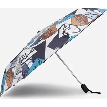 Deštník DEŠTNÍK KARL LAGERFELD K/SIGNATURE BAG SM UMBRELLA DARK STILL WATER