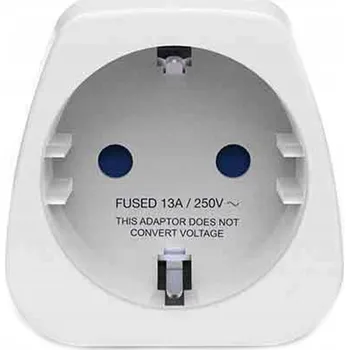 Cestovní adaptér Travel Blue 3kolíkový uzemněný bílý do Indie