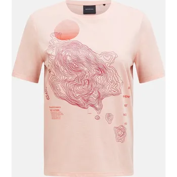 Dámské tričko TRIČKO PEAK PERFORMANCE W EXPLORE GRAPHIC TEE PEACH FUZZ
