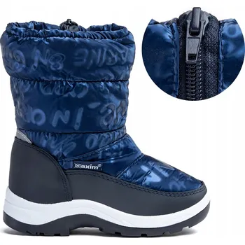 Dívčí sněhule Dětské sněhule ZATEPLENÉ kožíškem DEZÉN PODRÁŽKY lehké pohodlné na ZIP Axim