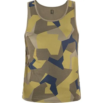 Pánské tričko Maskáčový Tričko Brandit Swedish Camo bez rukávů M90 4XL
